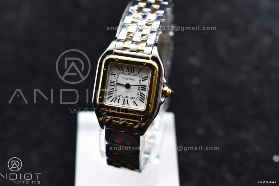 YG on 1002 Quartz SS Bracelet Edition 22mm BVF White Dial Ronda YG 1:1 SS Panthère UrbanChic Best 0316